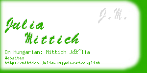 julia mittich business card